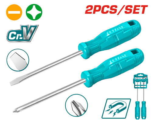 [THTDC250201] 2PCS طقم مفك براغي مسكة بلاستيك