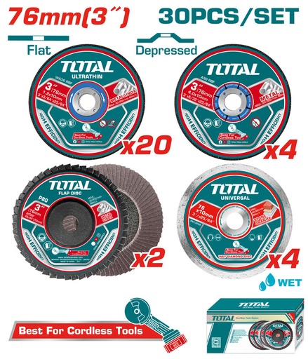 [TAC97630] 30PCS طقم ديسكات صاروخ جنب