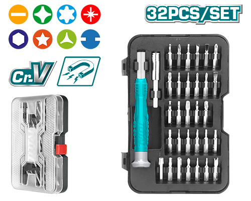 [THT250PS0321] 32PCS طقم مفكات نواعم
