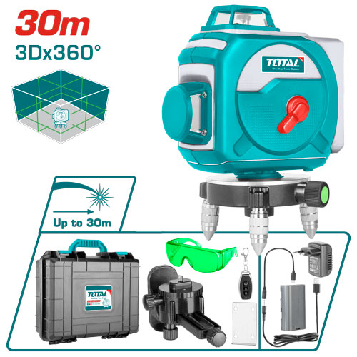 [TLL255267] 3DX360° Green ليزر شقلة كل الاتجاهات+ريموت كونترول