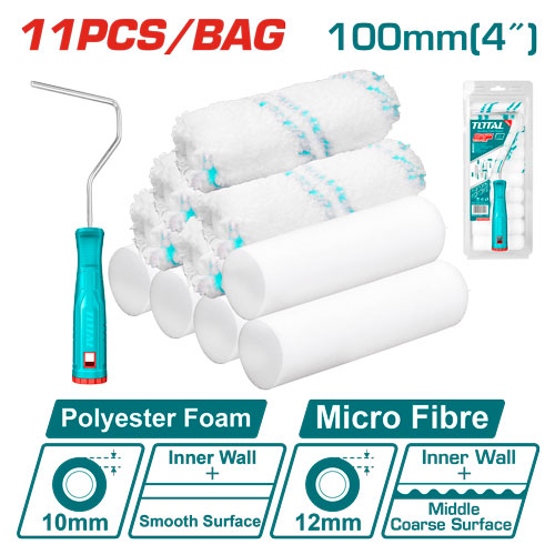 [THT81121001] 4" طقم مسكة رول دهان