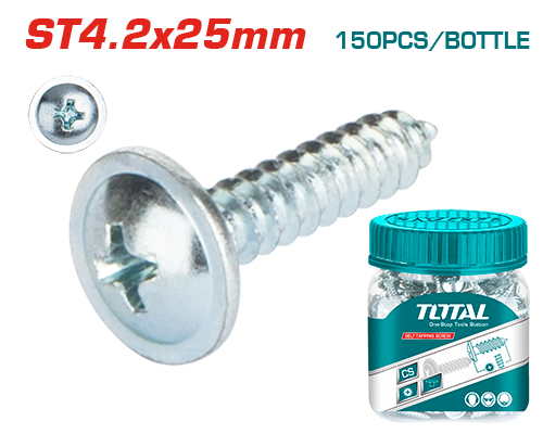 [WJPS4202521] 4.2X25MM 150PCS علبة براغي رونديل