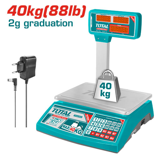 [TESA3402] 40KG ميزان ديجيتال مع شاشة عالية