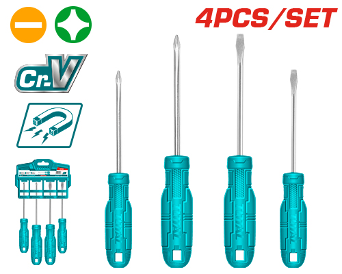 [THTDC250401] 4PCS طقم مفك براغي مسكة بلاستيك