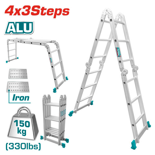 [THLAD04431] 4X3Steps سلم المنيوم متعدد الاستخدام
