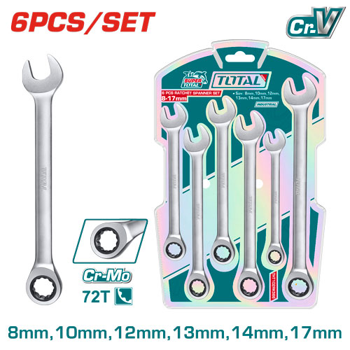 [THT102RK566] 6 Pcs طقم شق مسنن طقطاق