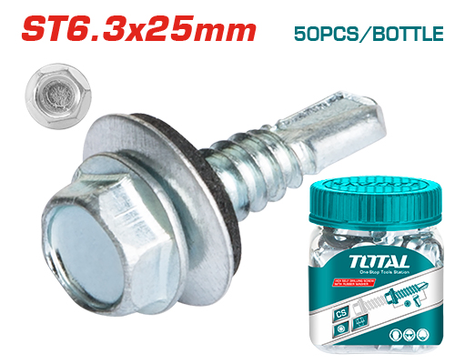[WJSS6302521] 6.3X25MM 50PCS TOT علبة براغي