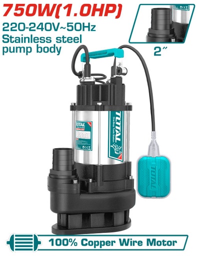 [TWP775016] 750W(1.0HP) 2" MaxH: 13M طرمبة مياة مجاري غاطسة