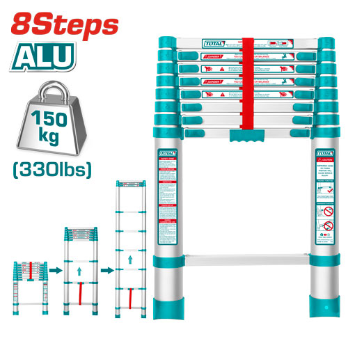 [THLAD08081] 8Steps سلم مفرد تلسكوبيك