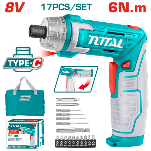 [TSDLI0802] 8V مفك بطارية قلم+شنطة+اكسسوار