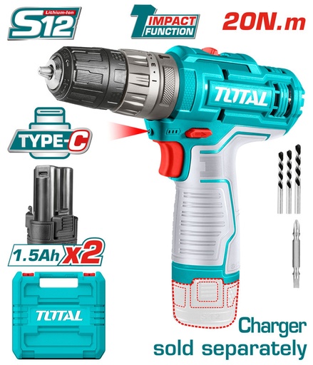 [TIDLI12202] LI-ION 2*BATT 12V مقدح بطارية رجراج