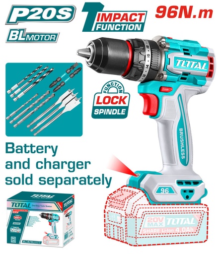 [TIDLI209681] 20VX96Nm (Tool Only) مقدح بطارية صناعي