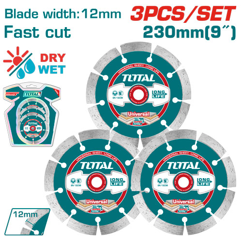 [TAC2112308] 3 Pcs X 9" طقم ديسكات الماس