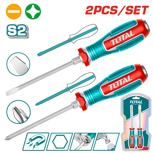 [TGTST0206] 2Pcs طقم مفك براغي ضرب