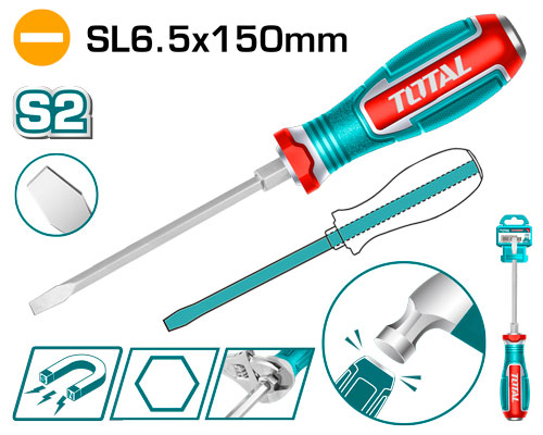 [TGTSL6150] 6.5X150MM مفك براغي ضرب شق